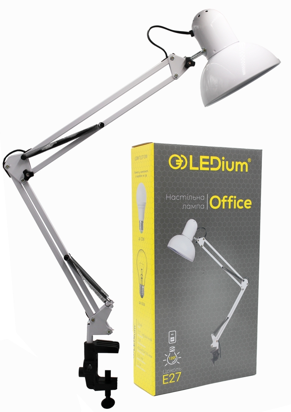 Настільна лампа OFFICE E27 (біла) LEDium